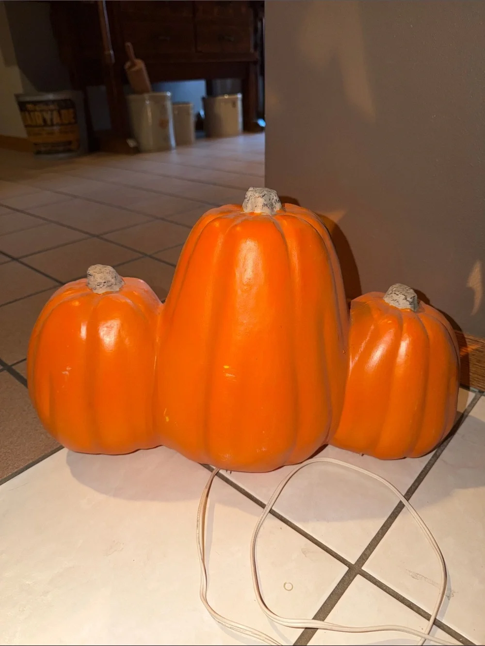Vtg 1998 The Paper Magic Group Halloween 3 Pumpkin Jack-O-Lantern Light